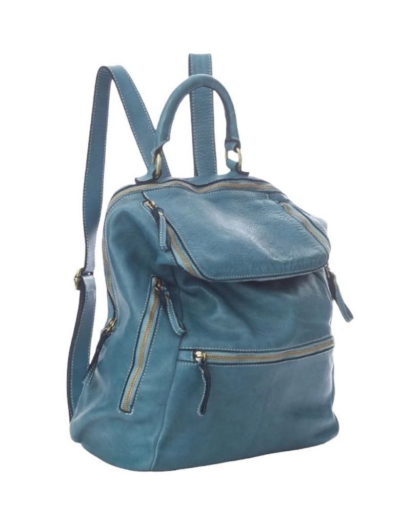 BZNA Rucksack Ben Designer Leder Backpacker, viele Fächer