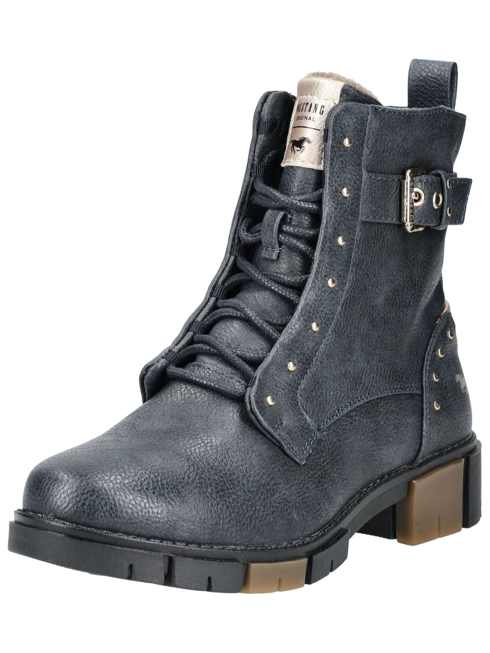 Mustang Shoes Stiefelette Lederimitat Schnürstiefelette