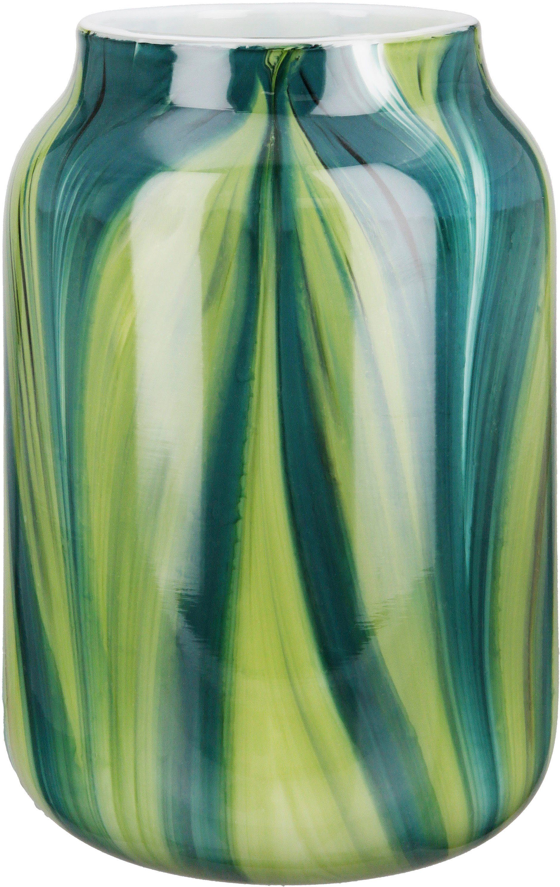 GILDE Tischvase Verdo, Höhe ca. 23,5 cm (1 St), dekorative Vase aus Glas, Blumenvase