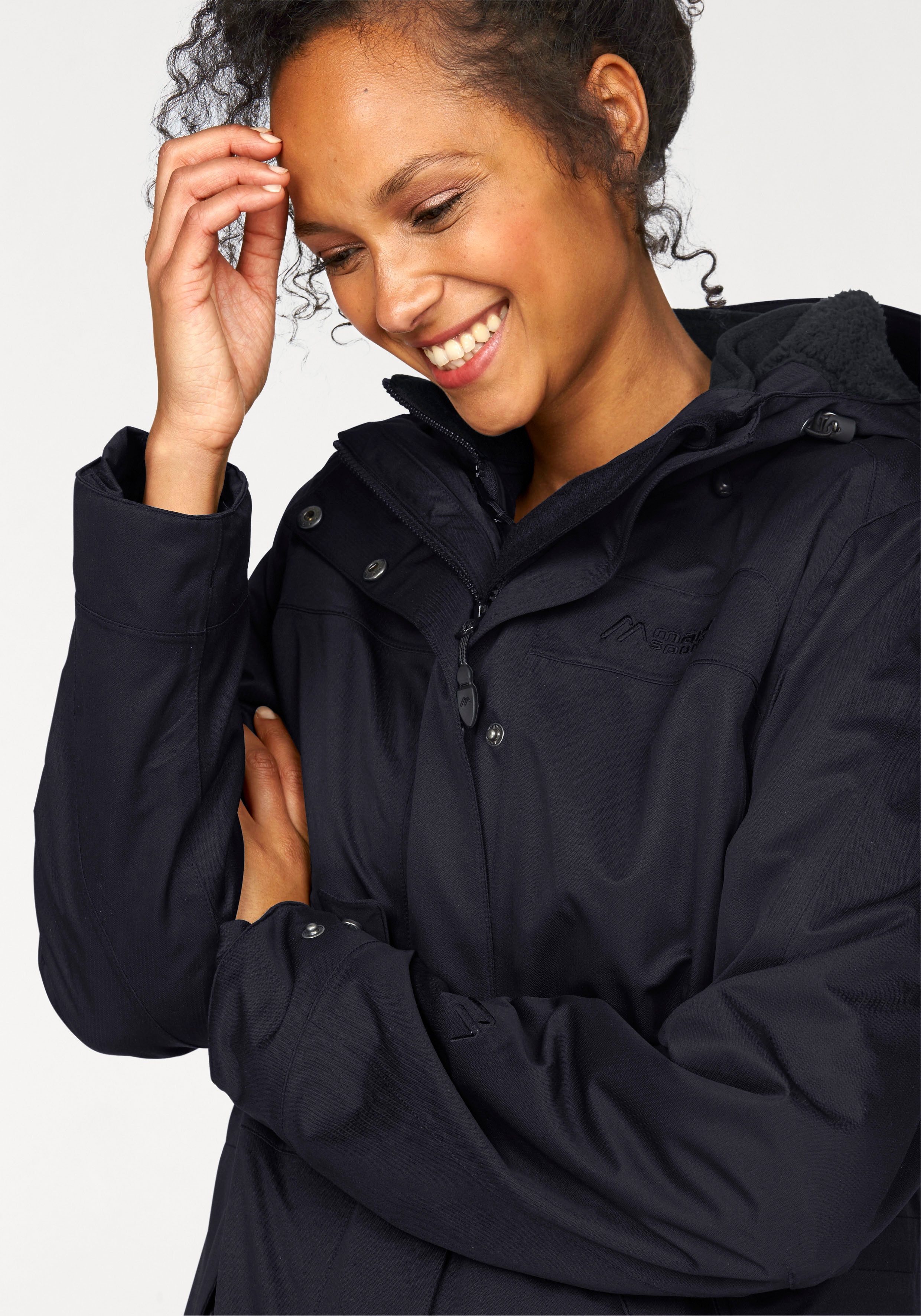 Maier Sports 3-in-1-Funktionsmantel Doppelmantel Damen mit 2-Wege-Reißverschluss, atmungsaktiv, schnell trocknend