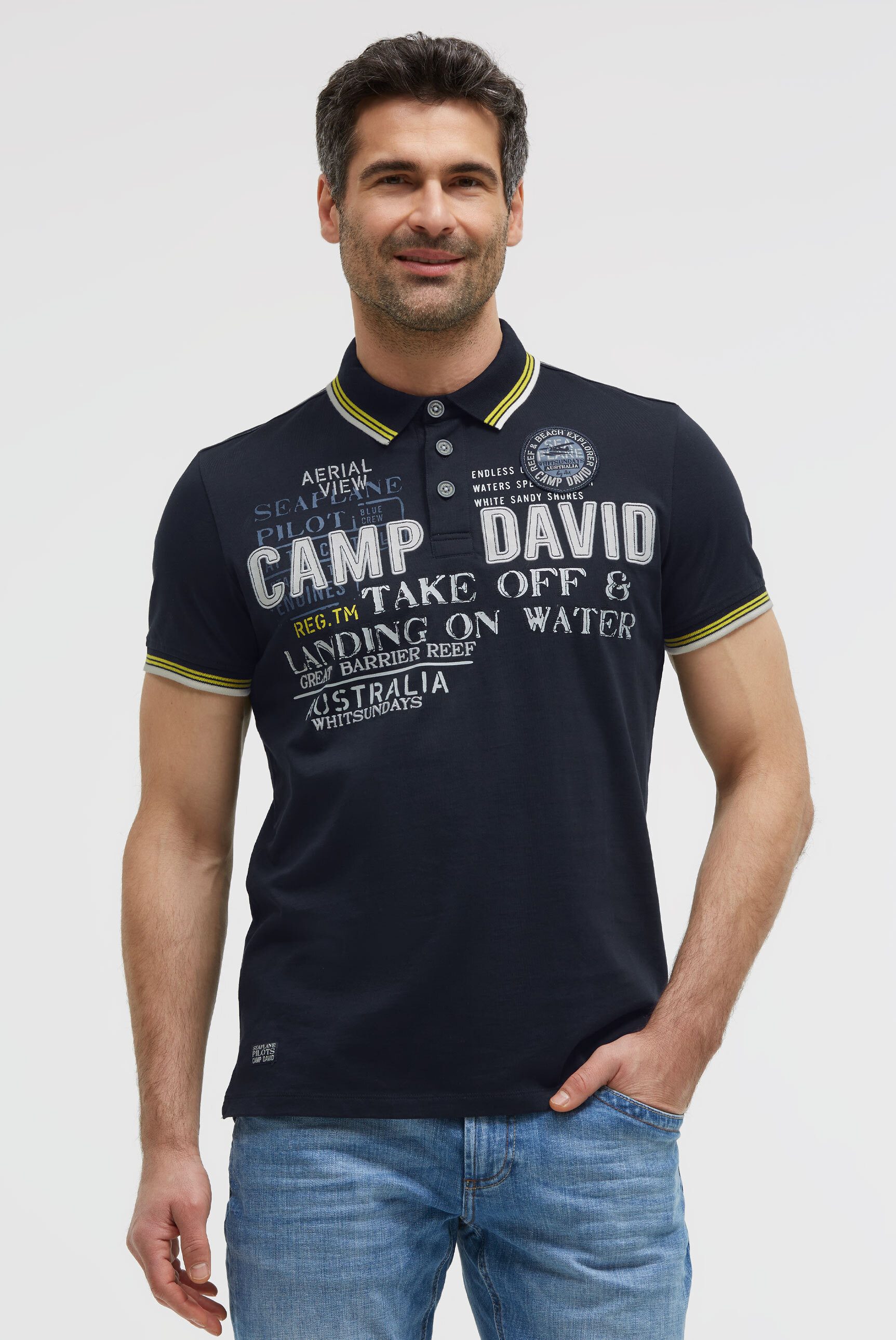 CAMP DAVID Poloshirt aus Baumwolle