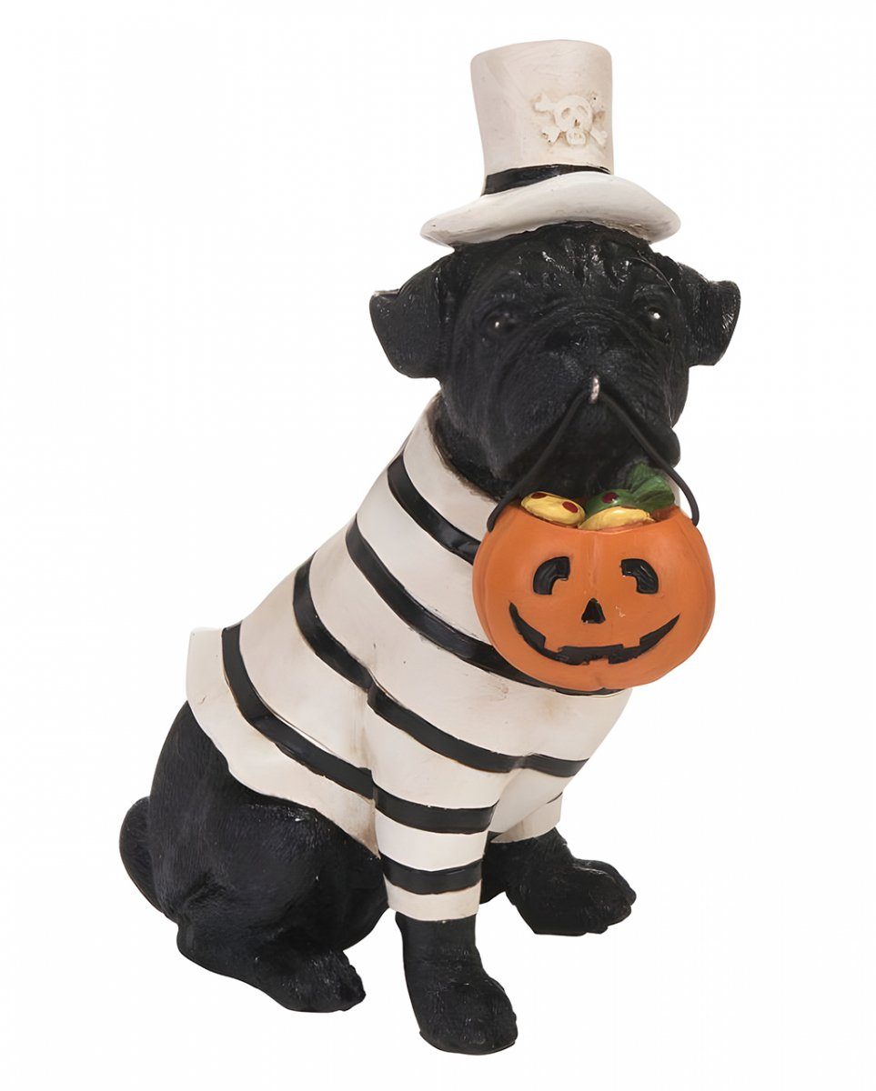 Horror-Shop Dekofigur Verkleideter Halloween Mops mit günstig online kaufen