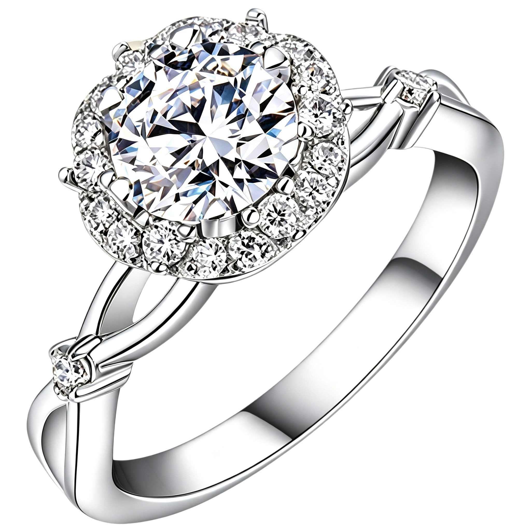Jumpeak Diamantring 0.5ct-3ct,D VS1,Damenringe, Eheringe, Verlobungsringe, IGI-Zertifikat, 14k Gold,Hochzeitsgeschenk,Verlobungsgeschenk, Muttertagsgeschenk