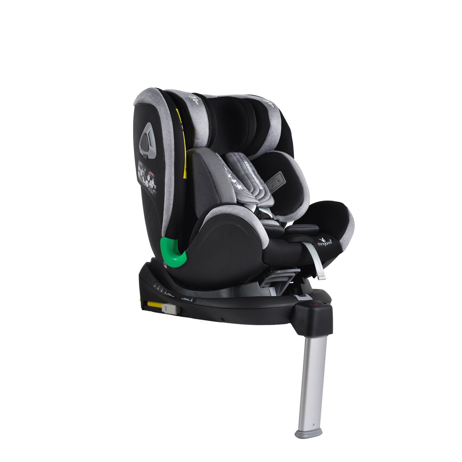 Grad grau ISOFIX, Cangaroo 360 (0 36 kg, Gruppe 0+/1 Autokindersitz kg) Drehung bis: - Commodore Kindersitz 18