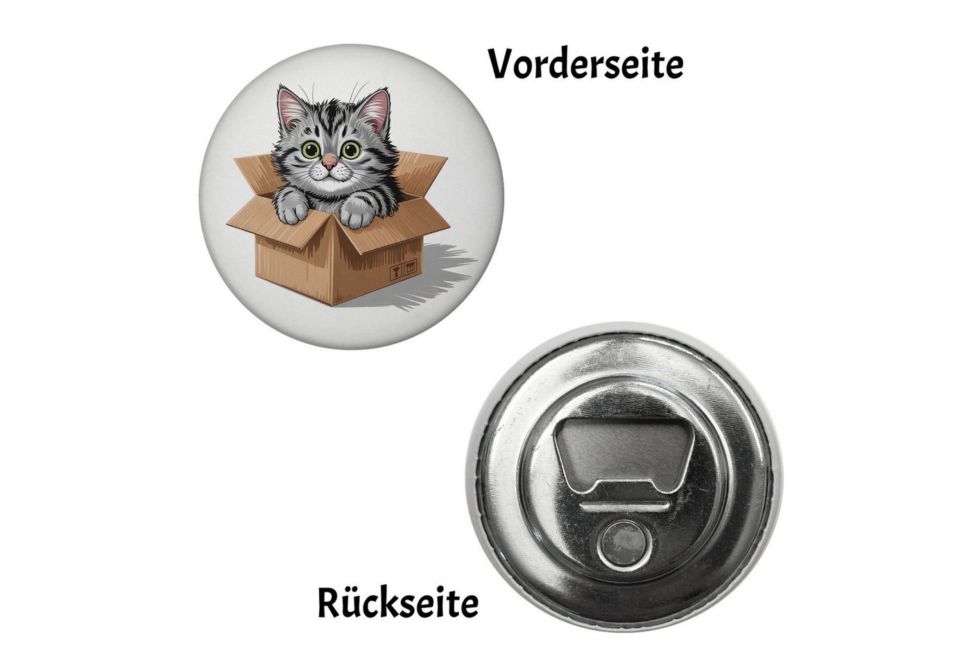 Thumbnail - speecheese Magnet Katze im Karton Magnet mit Flaschenöffner für Katzenfans