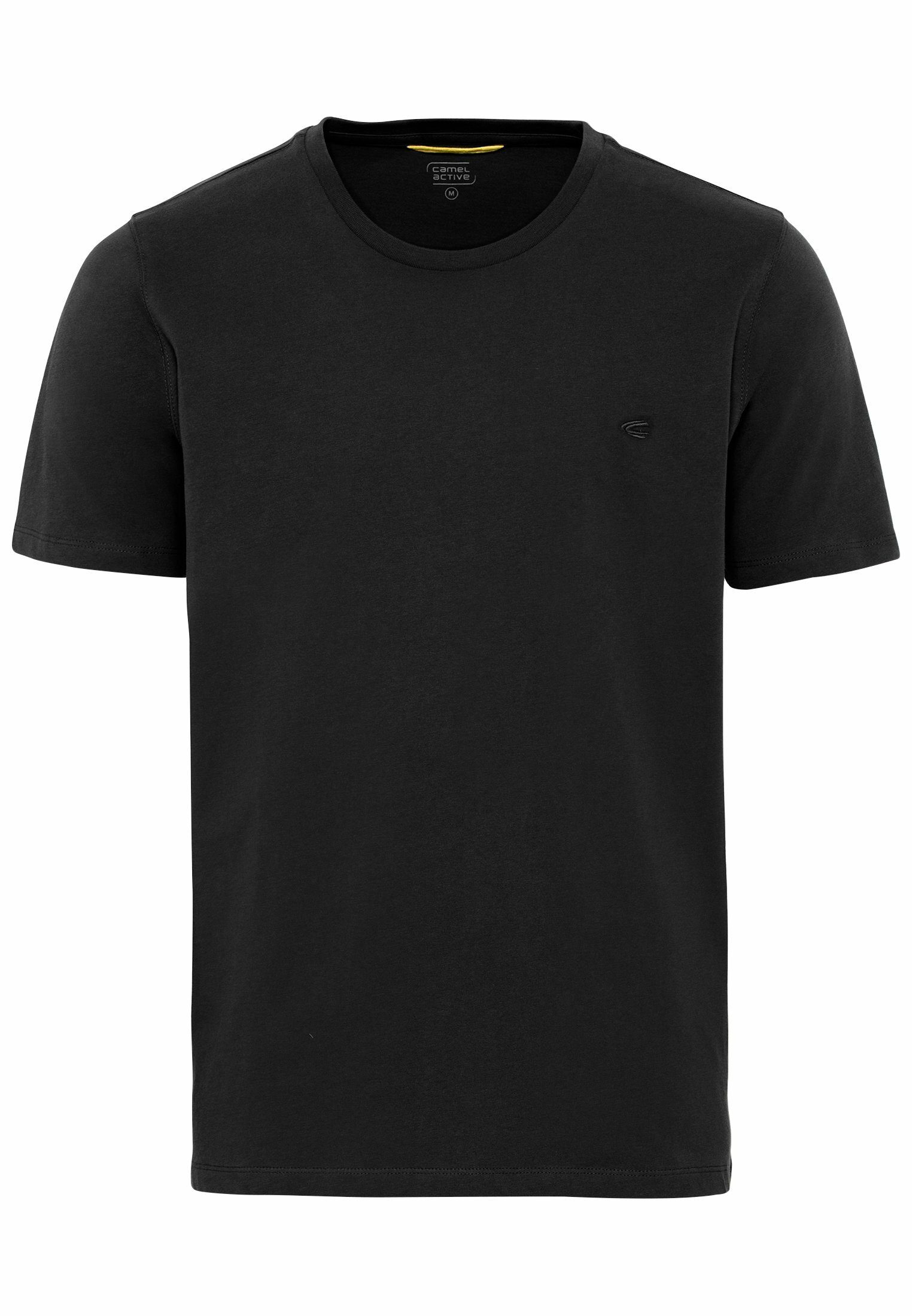 T-Shirt active Schwarz camel