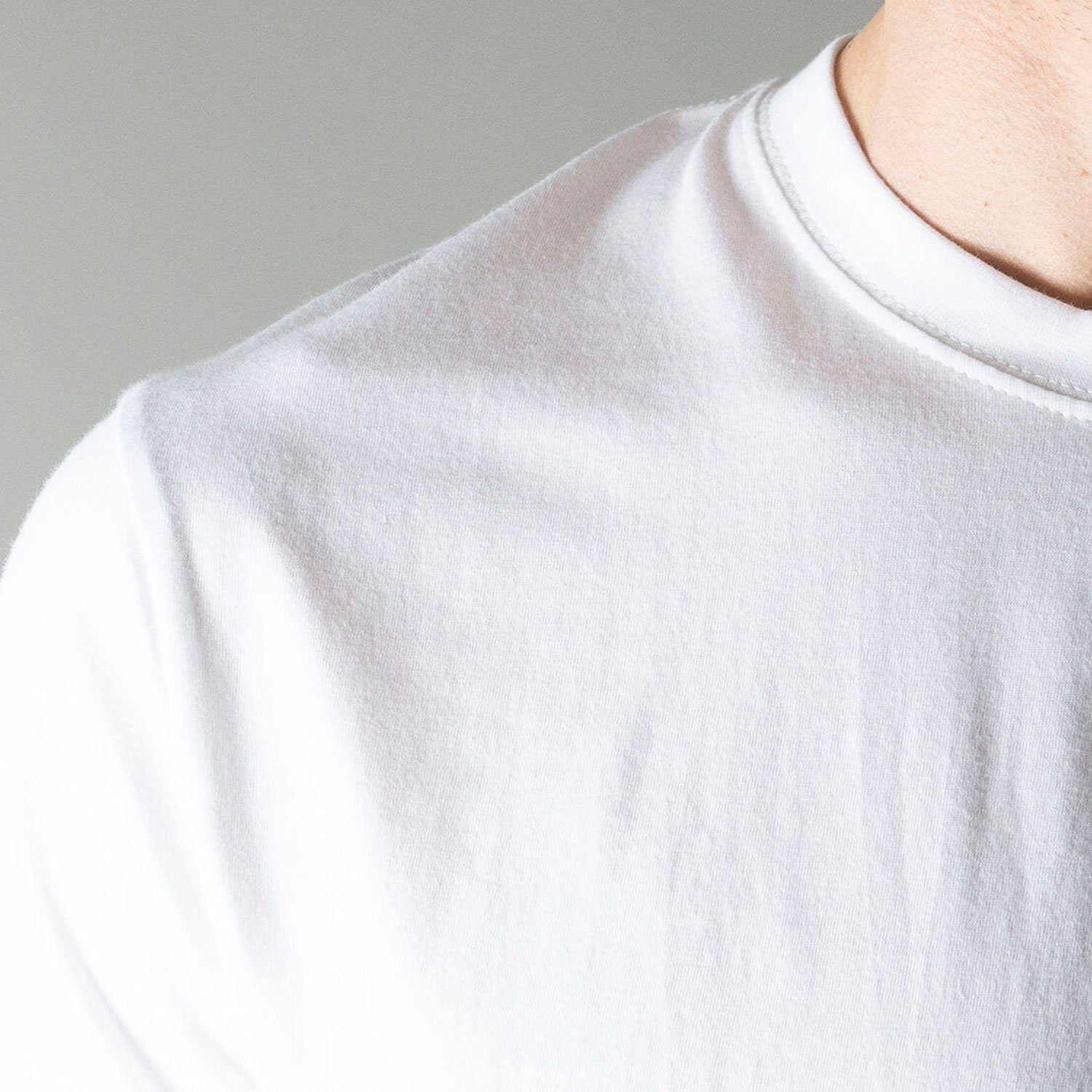 Pure Pack Rundhalsausschnitt, im CECEBA Cotton uni, 2er kurzarm, (2-tlg) Weiß T-Shirt