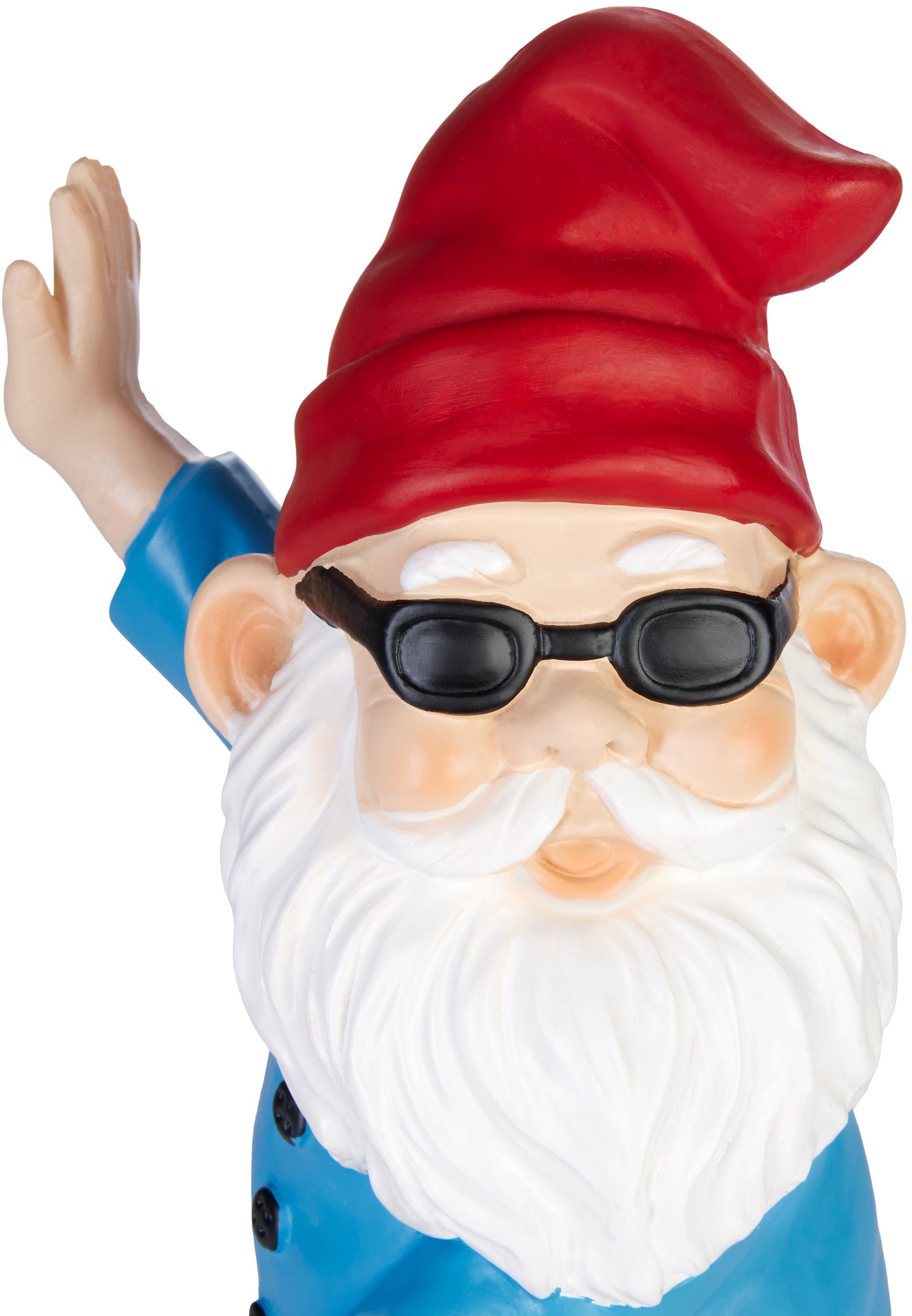 BRUBAKER Gartenzwerg Gartenzwerg pinkelt - Pinkelnder Zwerg Gnom mit Sonnenbrille, (1 St), Gartenfigur Lustig - Dekoration Wetterfest