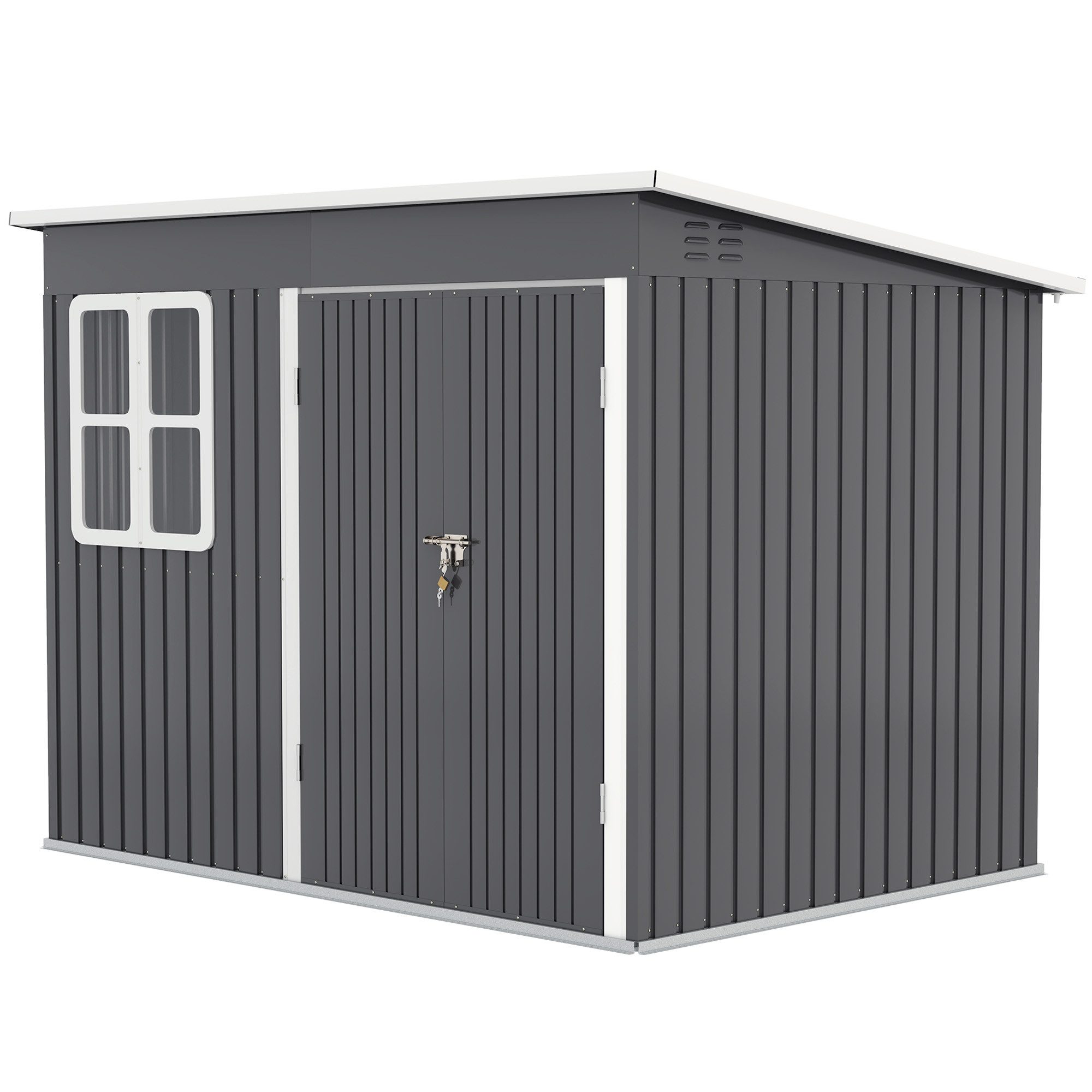 Outsunny Gerätehaus mit Fenster, Lüftungsöffnungen, breite günstig online kaufen