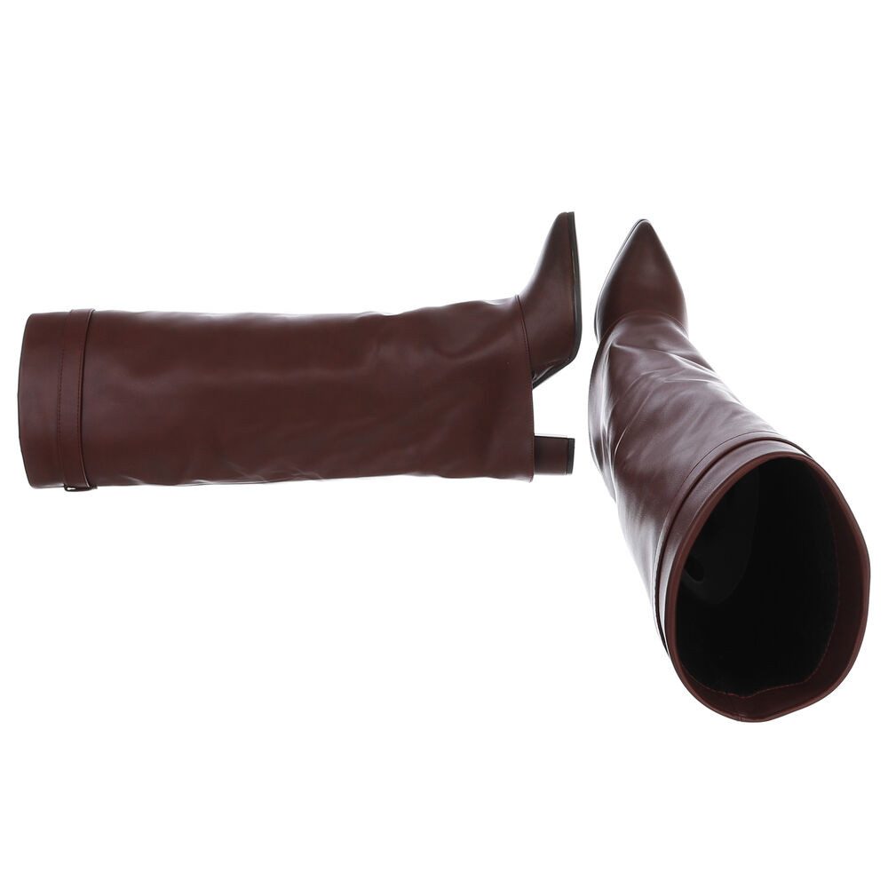 Ital-Design Modische Stiefel mit Blockabsatz und eleganten Details High-Heel-Stiefel (90482803) Blockabsatz Stiefel in Weinrot