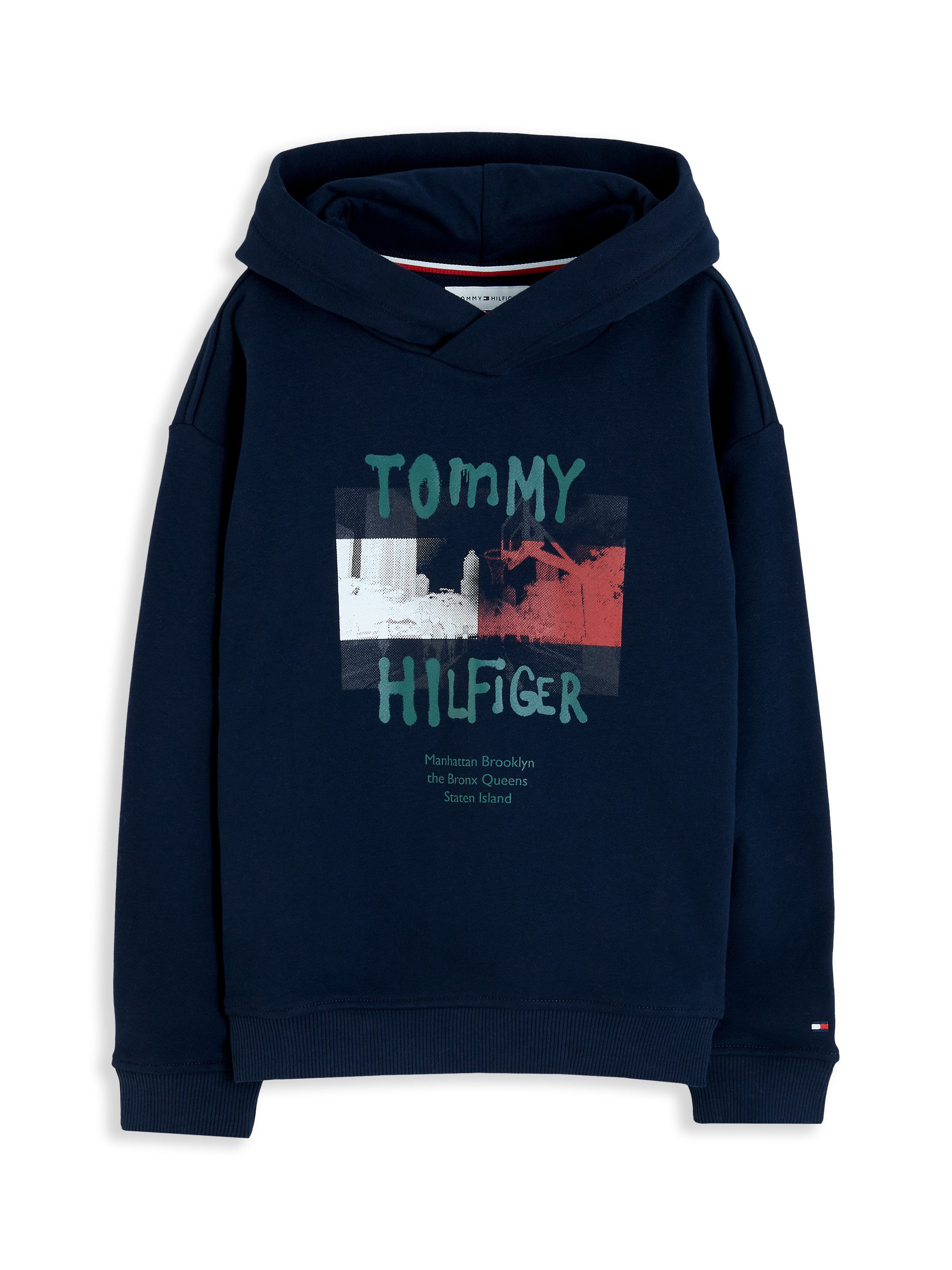 Tommy Hilfiger Kapuzensweatshirt FLAG GRAFITTI Regular Fit, für Kinder bis 16 Jahre – Bild 5 von 5