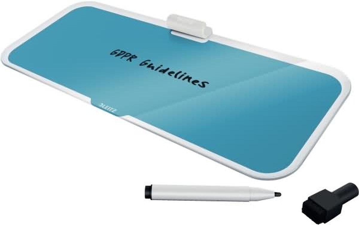 LEITZ Wandtafel Desktop-Memoboard Cosy Sicherheitsglas 460x140x60mm blau