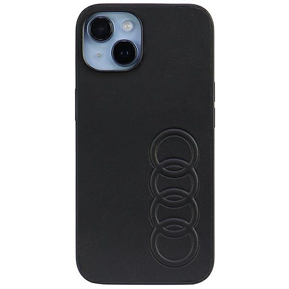 Audi Handyhülle Kunstleder Hardcase Schutzhülle 6,1 Zoll, Kunstleder, geprägtes Audi Logo, griffig