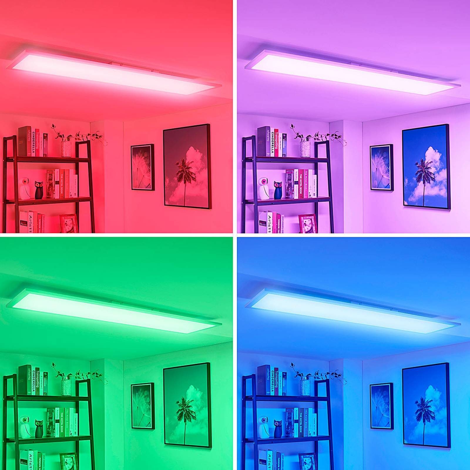 verbaut, 2 LED Panel + weiß, RGB fest weiß, inkl. Farbwechsel Aluminium, Arcchio Kunststoff, dimmbar, Modern, LED-Leuchtmittel Tinus, Metall, flammig,