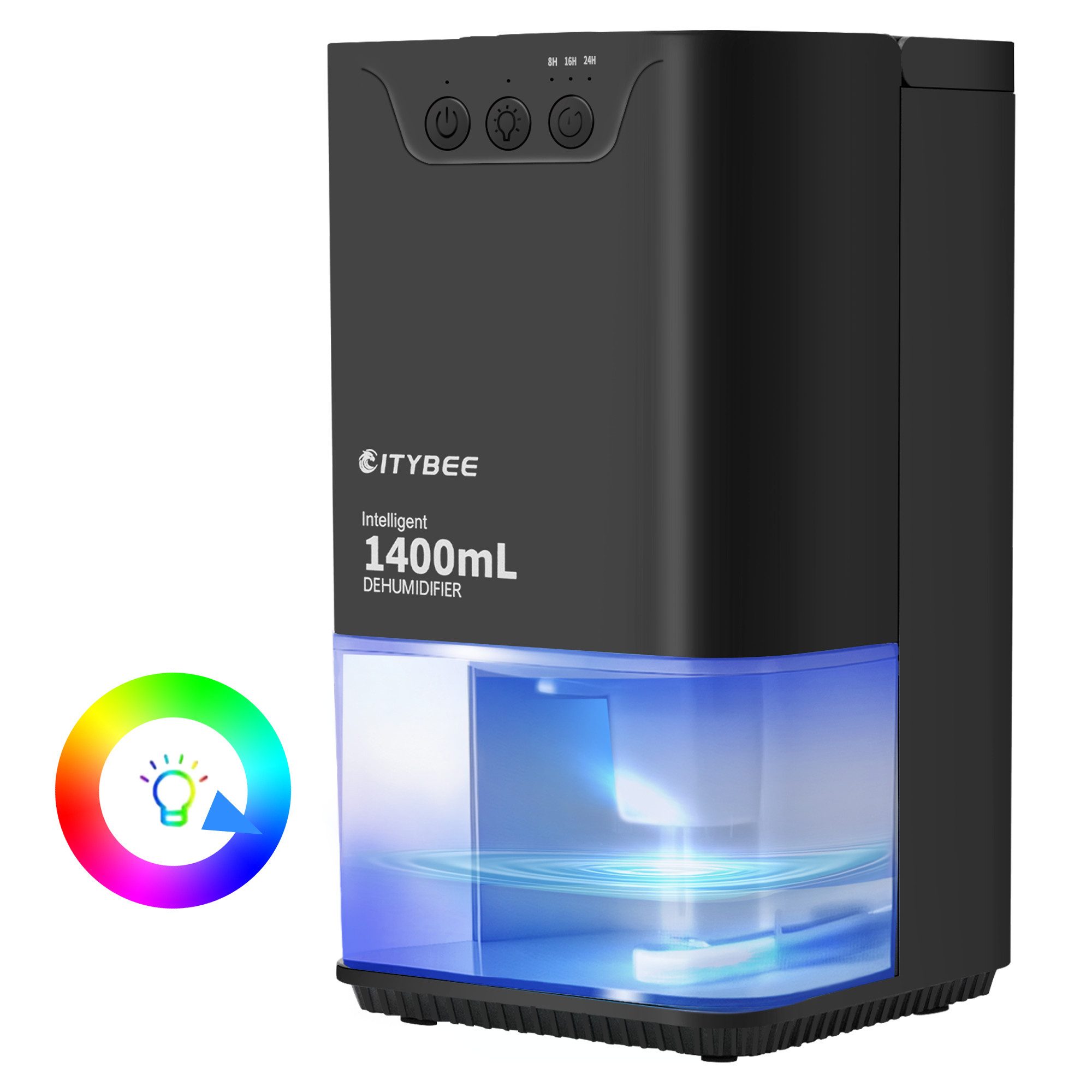 ZMH Luftentfeuchter Elektrisch 1400ml Leiser Dehumidifier für Wohnung Schla günstig online kaufen