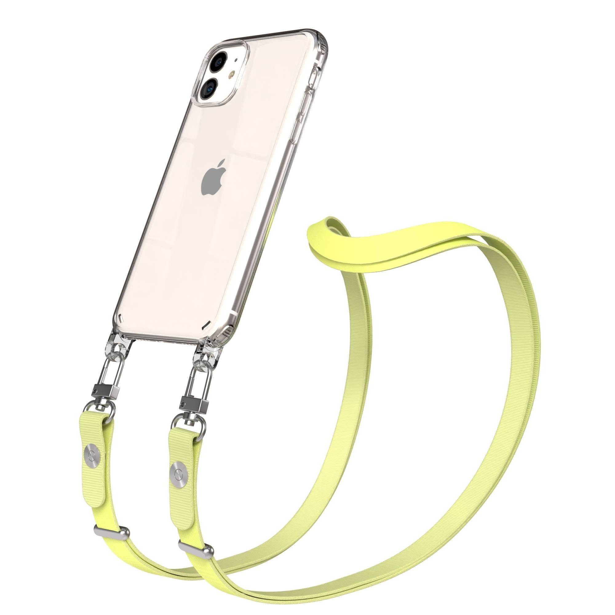 EAZY CASE Handykette für Apple iPhone 11 Handyhülle mit Handyband magnetisch, Schlichte Handykette in Gelb mit Magnetverschluss