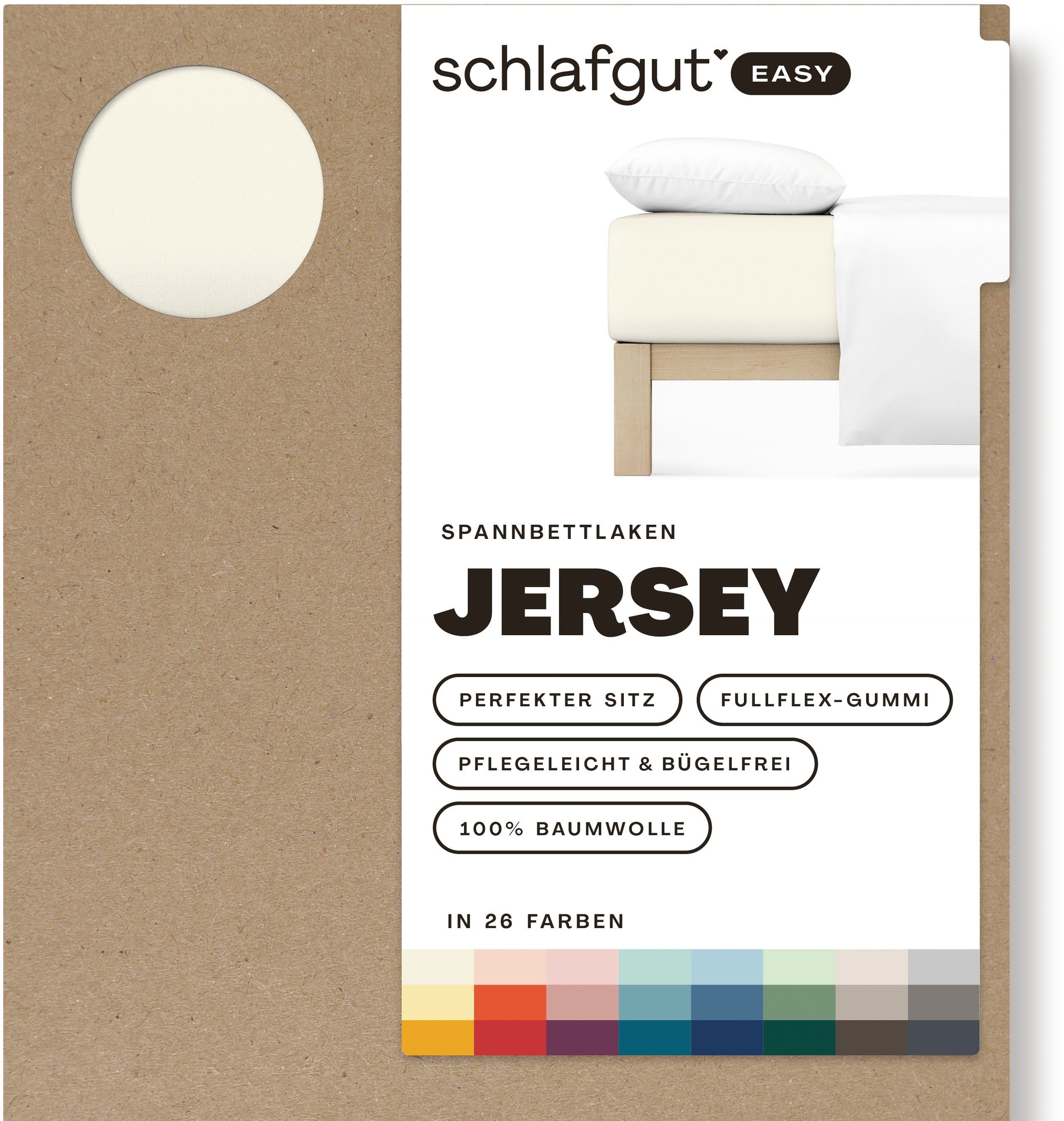 Schlafgut Spannbettlaken "EASY aus 100% Baumwolle, weich & saugfähig, Marke günstig online kaufen