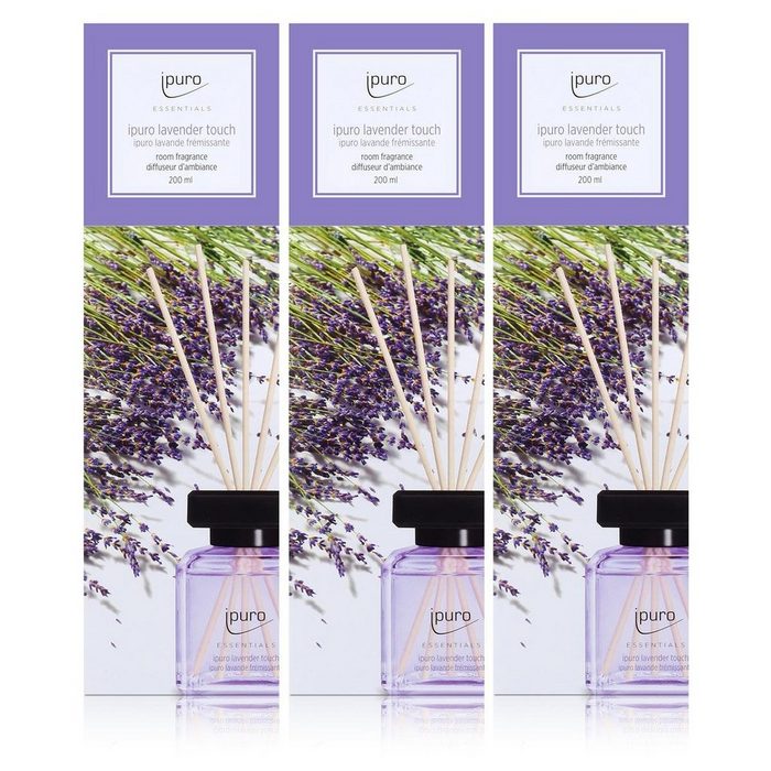 IPURO Raumduft Ipuro Essentials lavender touch 200ml Raumduft Dufträume (3er Pack)