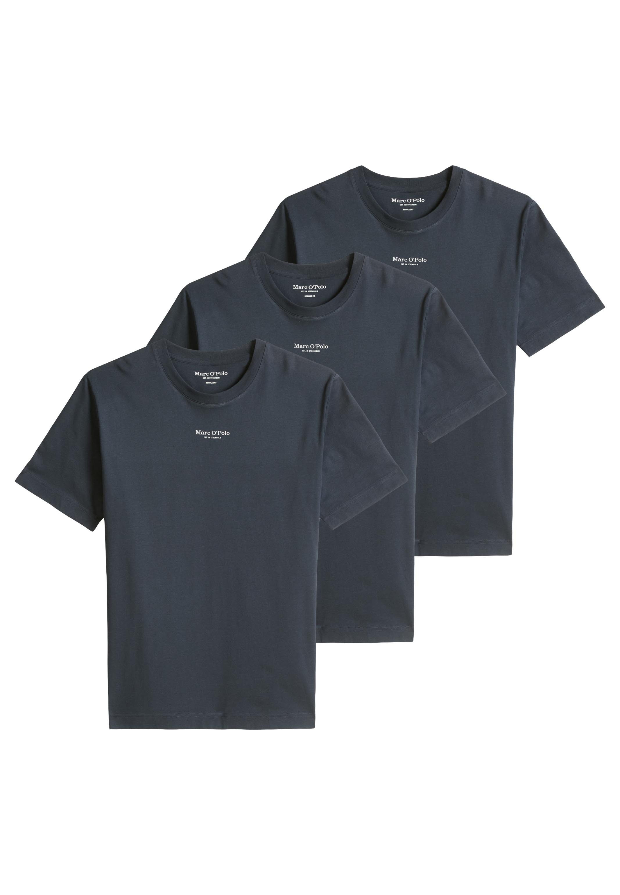 Marc O'Polo T-Shirt 3er Pack Kjer (Spar-Set, 3-tlg) T-Shirt - Baumwolle - Atmungsaktiv - Weiche Baumwolle
