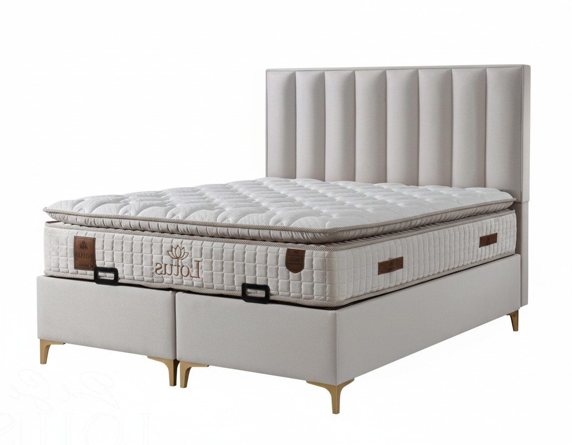 Xlmoebel Boxspringbett Modernes Bett mit weicher Polsterung und Stauraum, Made in Europa