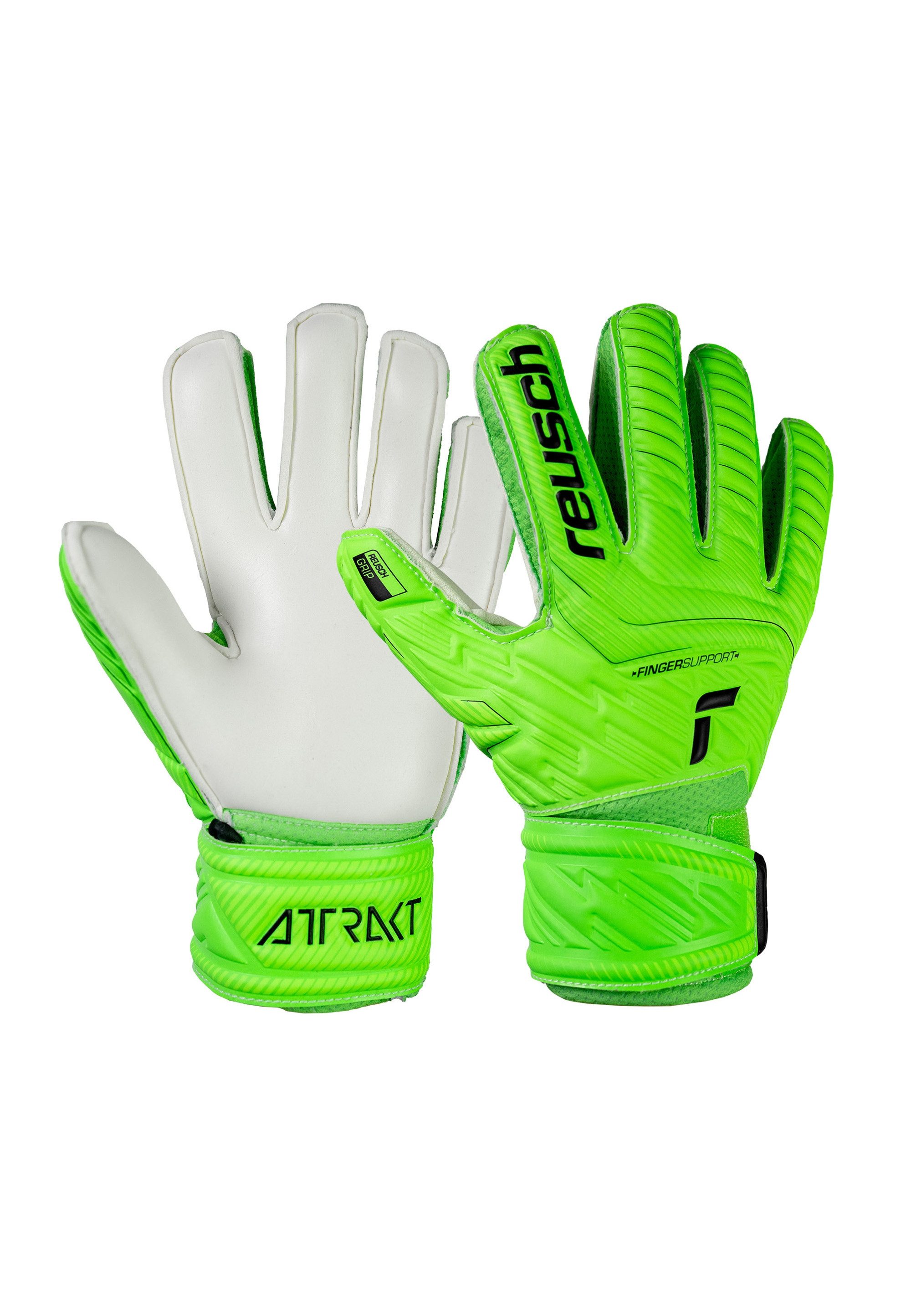 Reusch Torwarthandschuhe Attrakt Grip Finger Junior für alle Spielfeldoberflächen