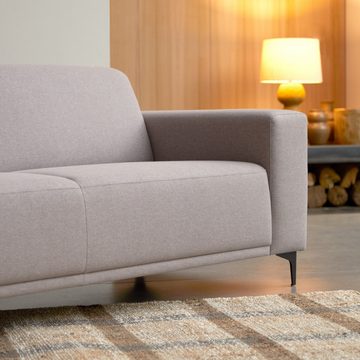 Tikamoon Sofa Lars 3-Sitzer-Sofa mit grauem Stoffbezug