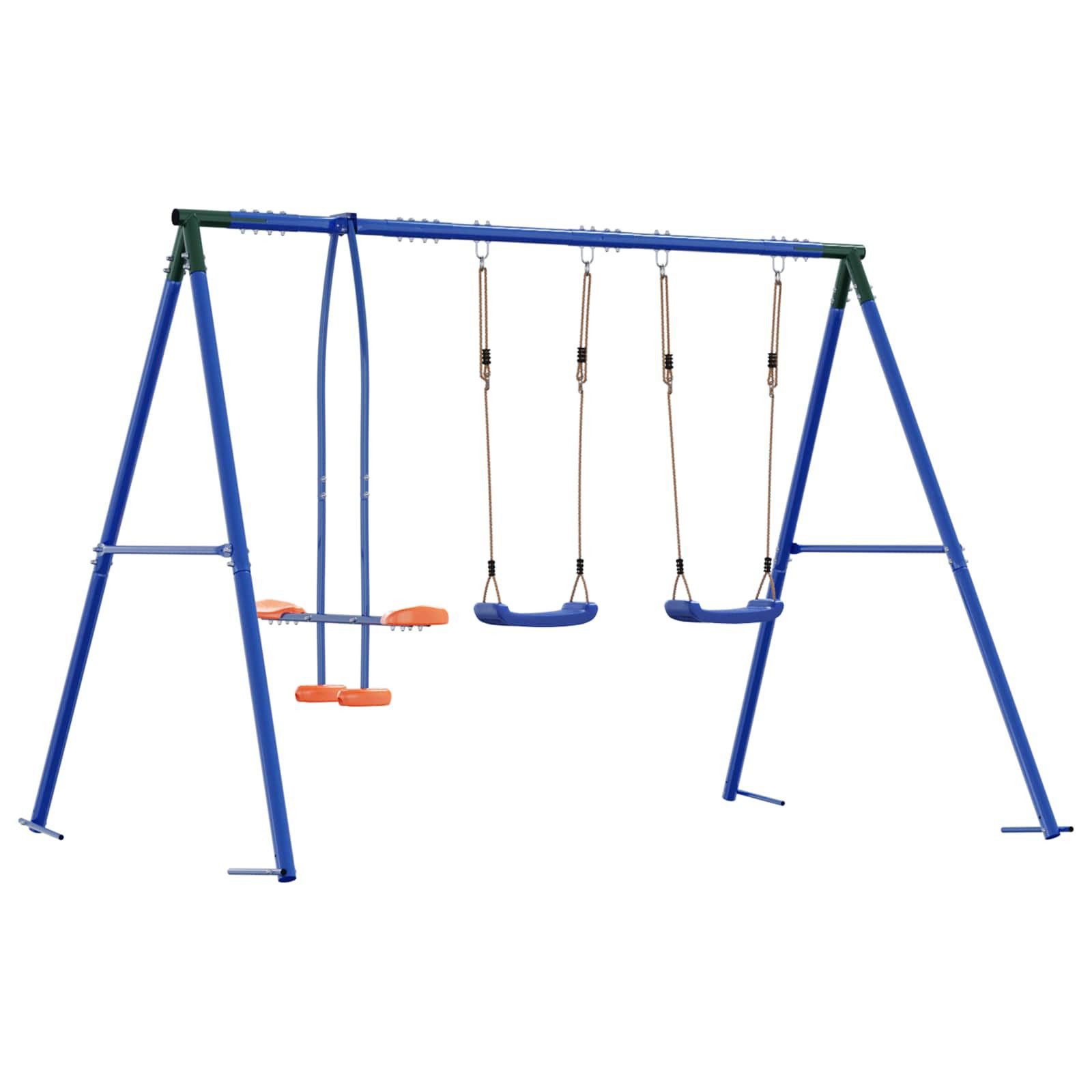 vidaXL Spielturm Outdoor Schaukelset Mehrfarbig Stahl und PE