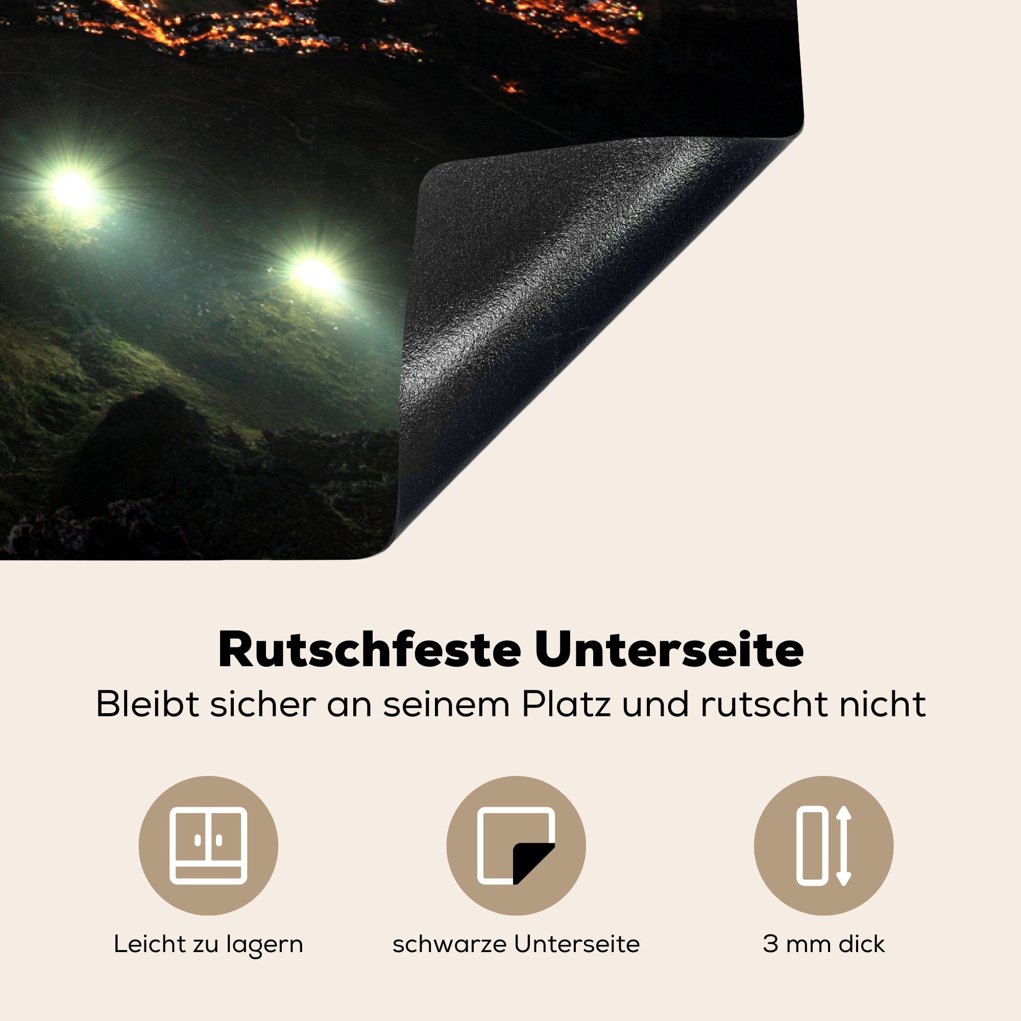 - tlg), die cm, Induktionskochfeld für - Schutz Stadt, küche, Kapstadt Ceranfeldabdeckung (1 Südafrika MuchoWow Vinyl, 81x52 Herdblende-/Abdeckplatte