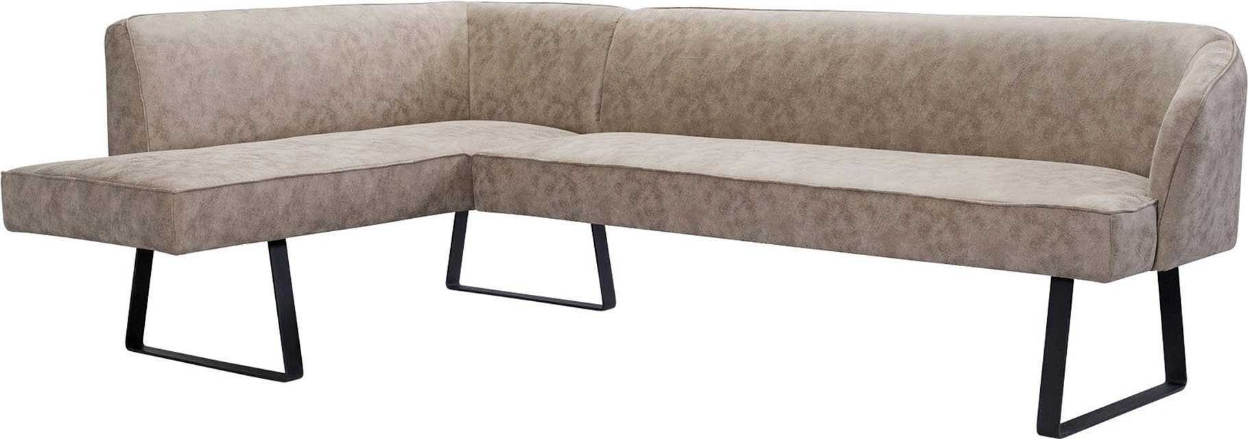 exxpo - sofa Americano, Eckbank mit und Metallfüßen, fashion in Bezug Keder Qualitäten verschiedenen