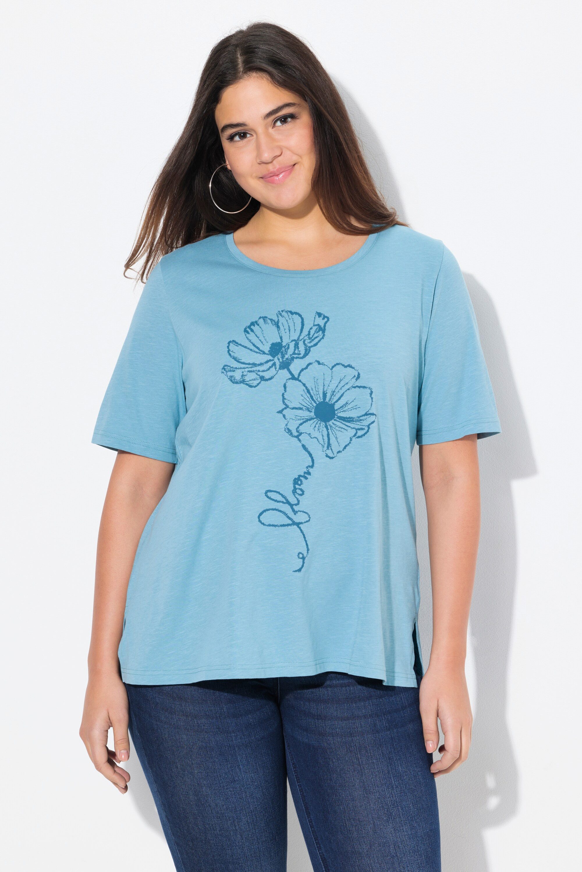 Ulla Popken T-Shirt T-Shirt Blüten Classic günstig online kaufen