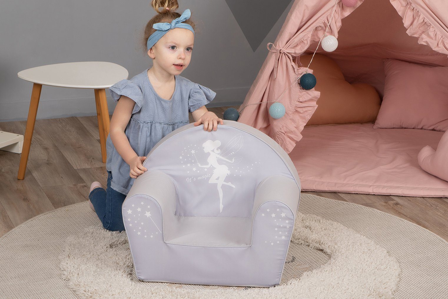 Knorrtoys® Sessel Fairy Grey, für Kinder; Made in Europe