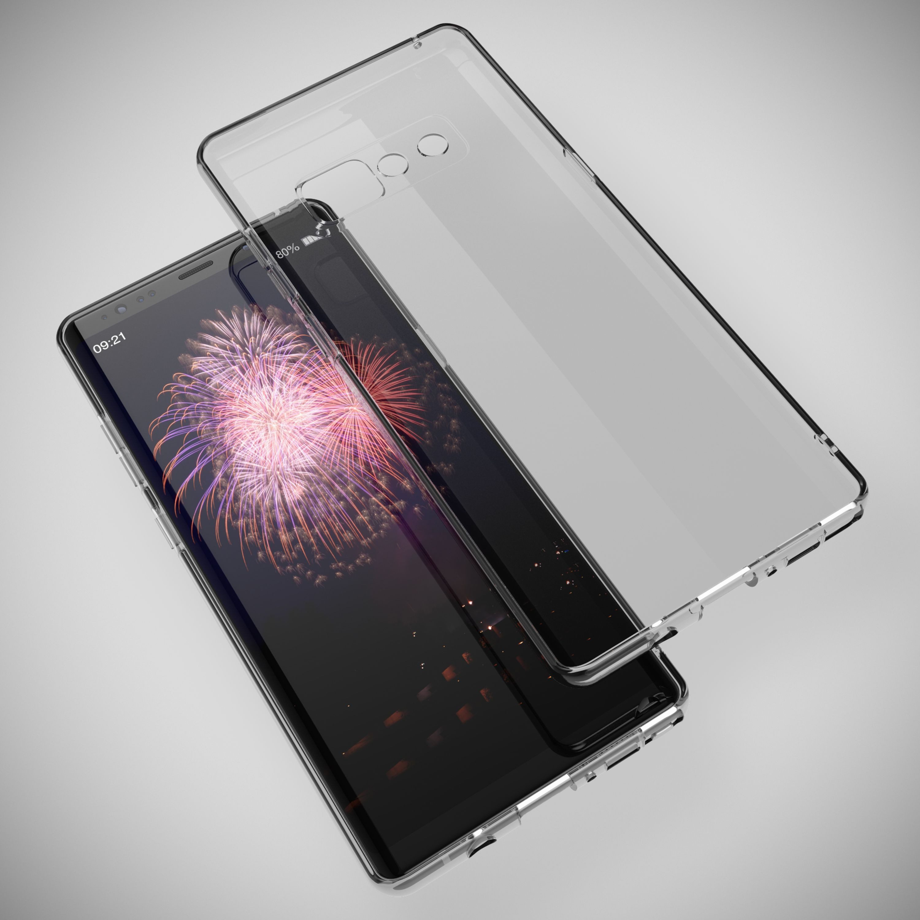 Nalia Smartphone-Hülle Samsung Galaxy Note 8 16 cm (6,3 Zoll), Transparente Silikon Hülle / Durchsichtige Schutzhülle / Soft Cover