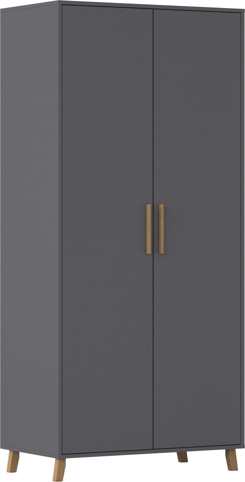 rauch Drehtürenschrank Kleiderschrank Schrank Garderobe SHINJO Breiten 93/140/187 cm (in 3 verschiedenen Ausstattungen BASIC/CLASSIC/PREMIUM) Griffe und Füße aus Massivholz, viel Stauraum MADE IN GERMANY