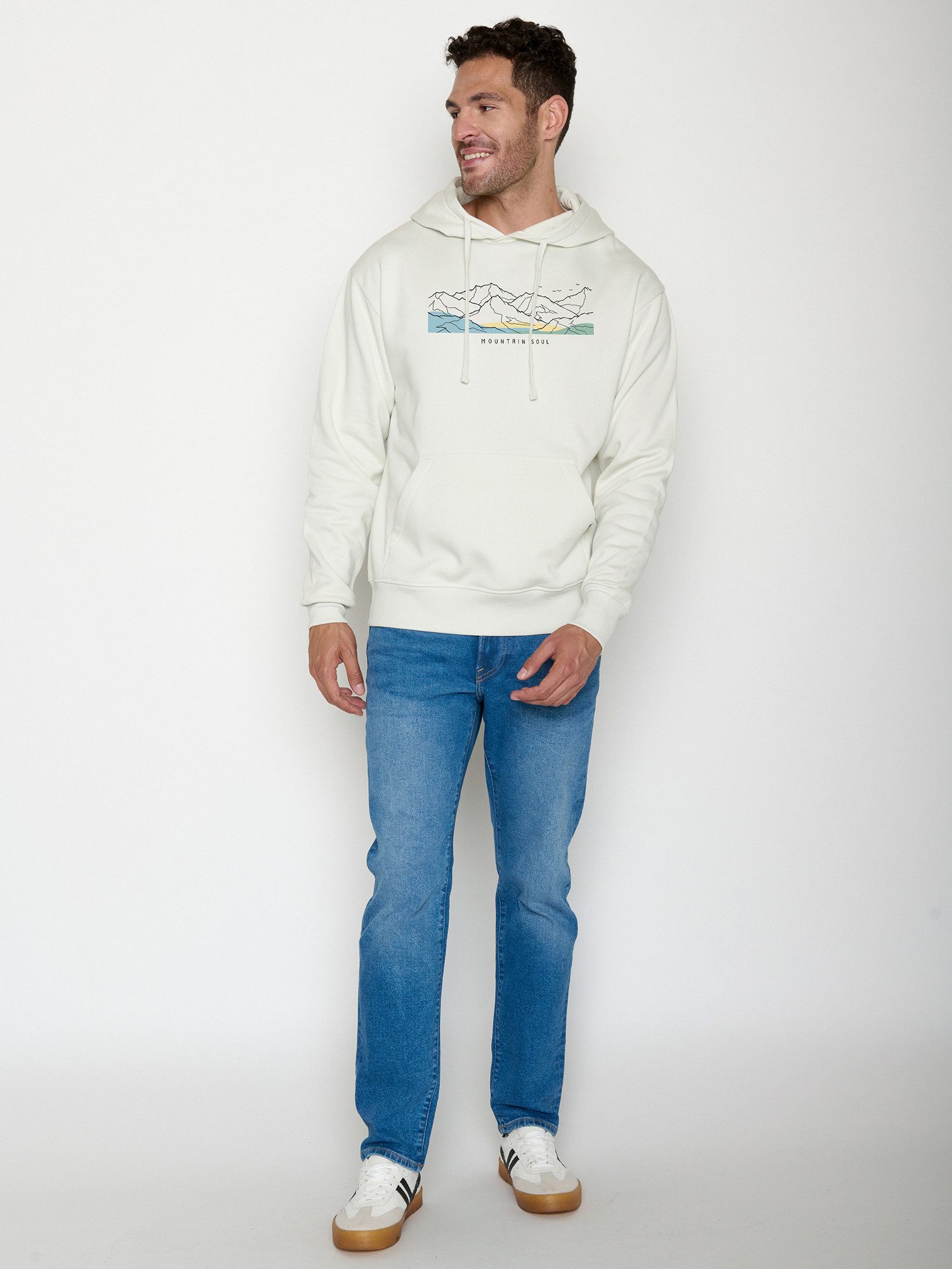 GREENBOMB Hoodie Joy Mountain Soul (1) weitgeschnittener Hoodie, Oversize, aufgesetzte Fronttasche