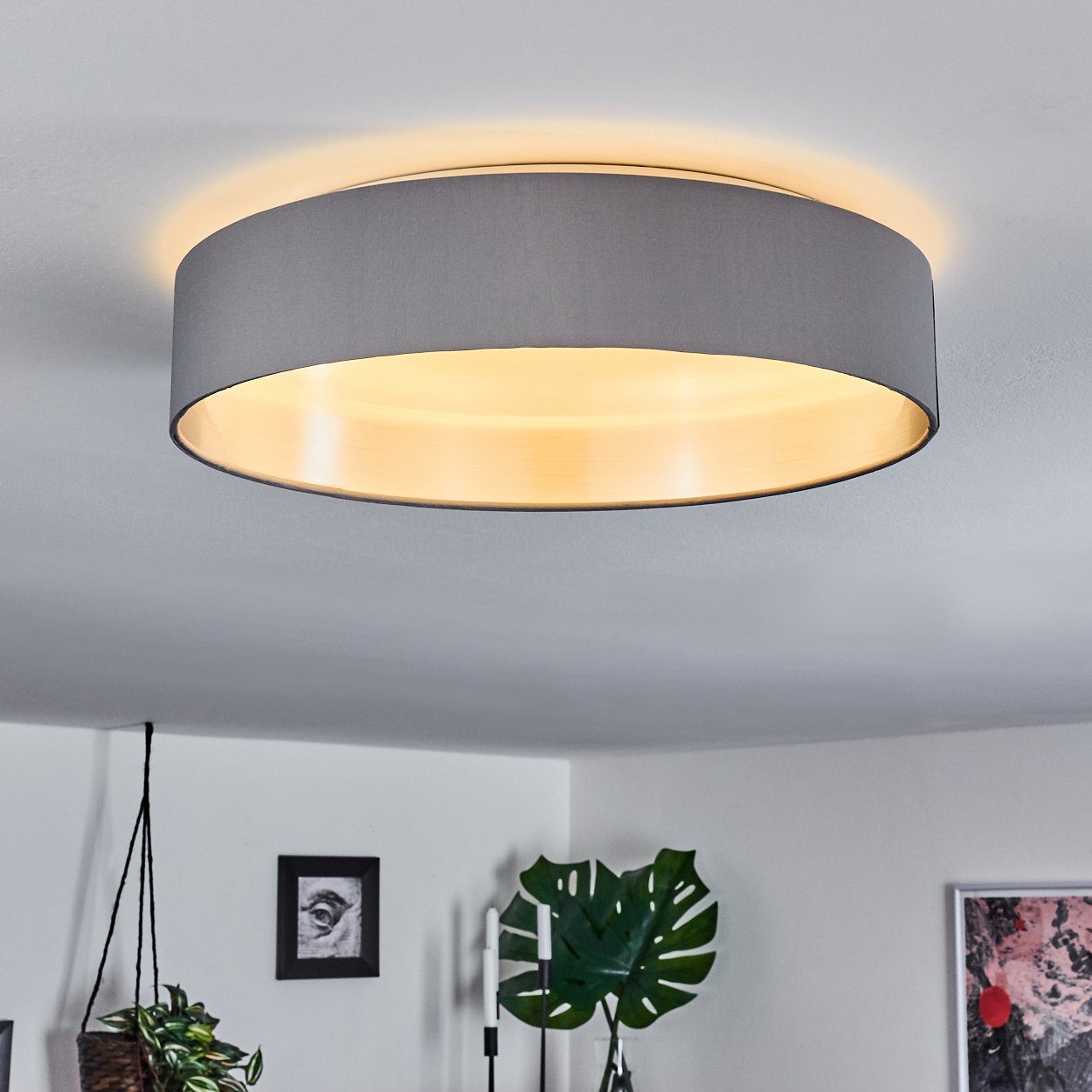 runde Decken Lampen LED Design Bade Zimmer Bad Leuchten Silber Wohn Schlaf Raum 