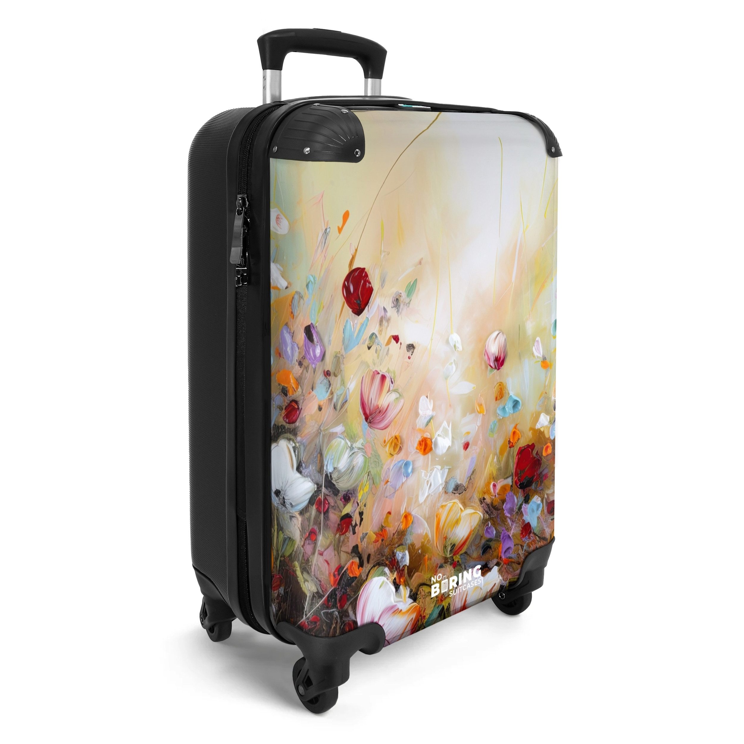 NoBoringSuitcases.com© Hartschalen-Trolley Ölfarben - Blumen - günstig online kaufen