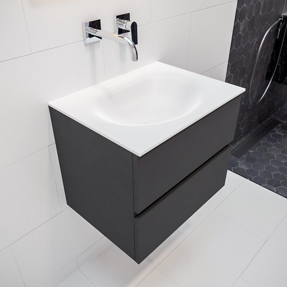 MONDIAZ Waschtisch set vica 60 cm pc75341002 (softclose, Frei hängend), Corian / Solid Surface Mineralwerkstoff matt