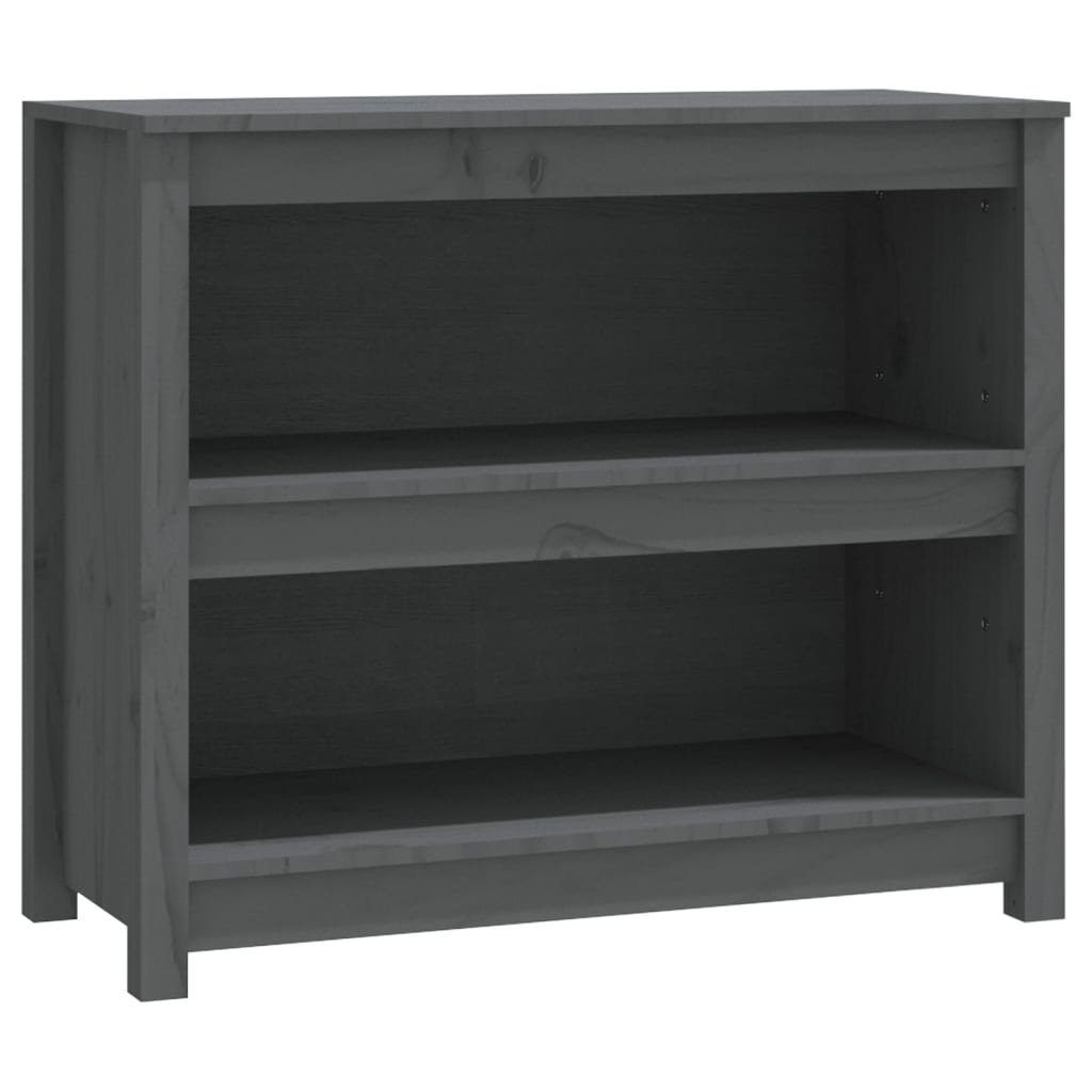 furnicato Bücherregal Grau 80x35x68 cm Massivholz günstig online kaufen