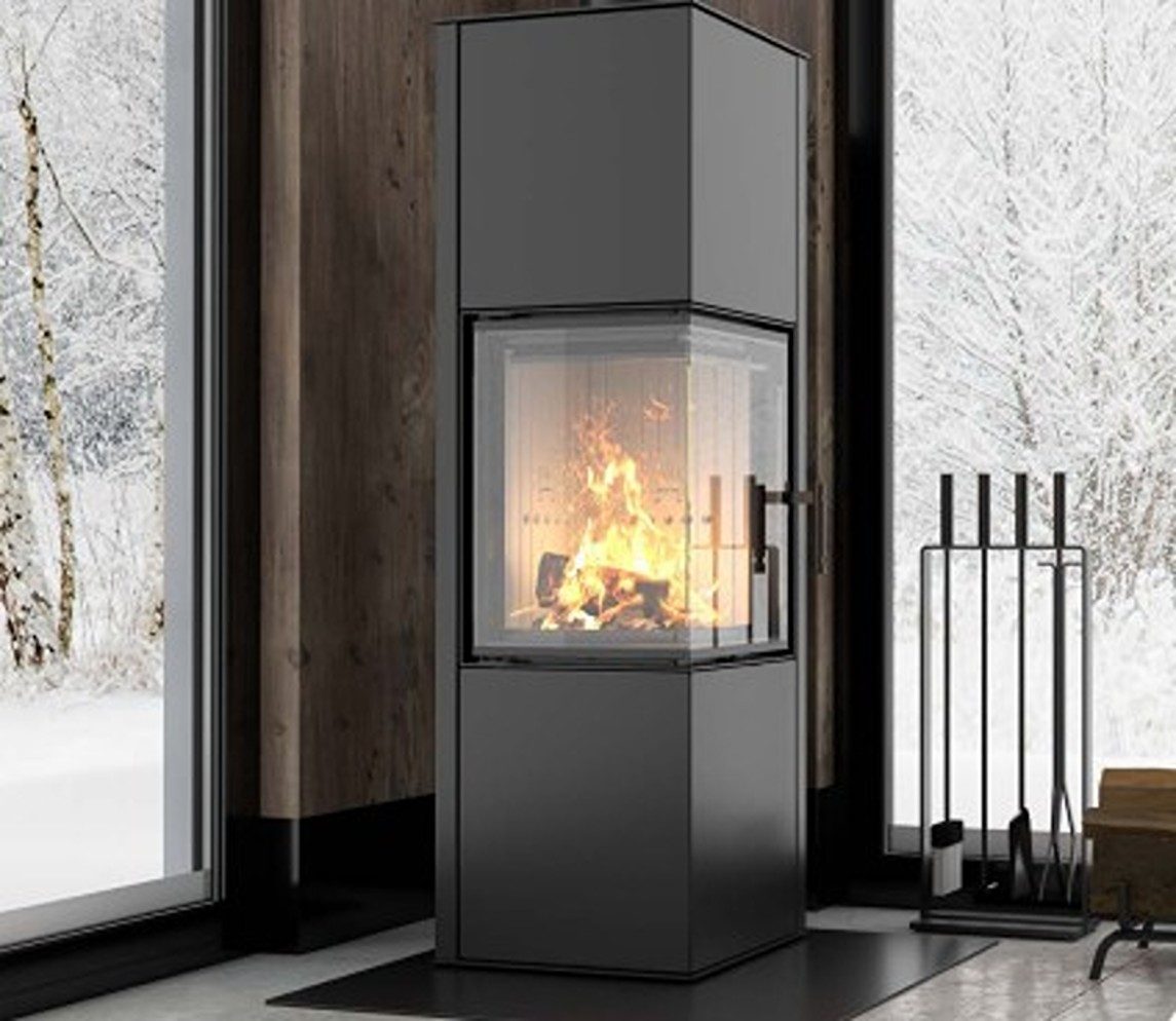Hitze Kaminofen Kaminofen Hitze SIGA 6,5 kW – moderner Eckkaminofen,Türgrif günstig online kaufen