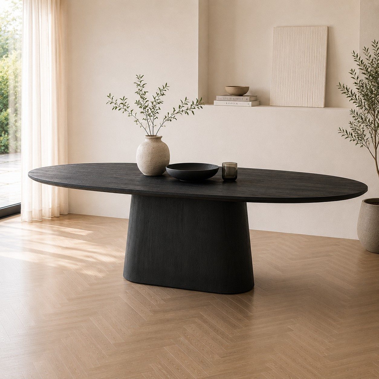 Maison ESTO Esstisch oval Mango massiv Holz Esszimmertisch