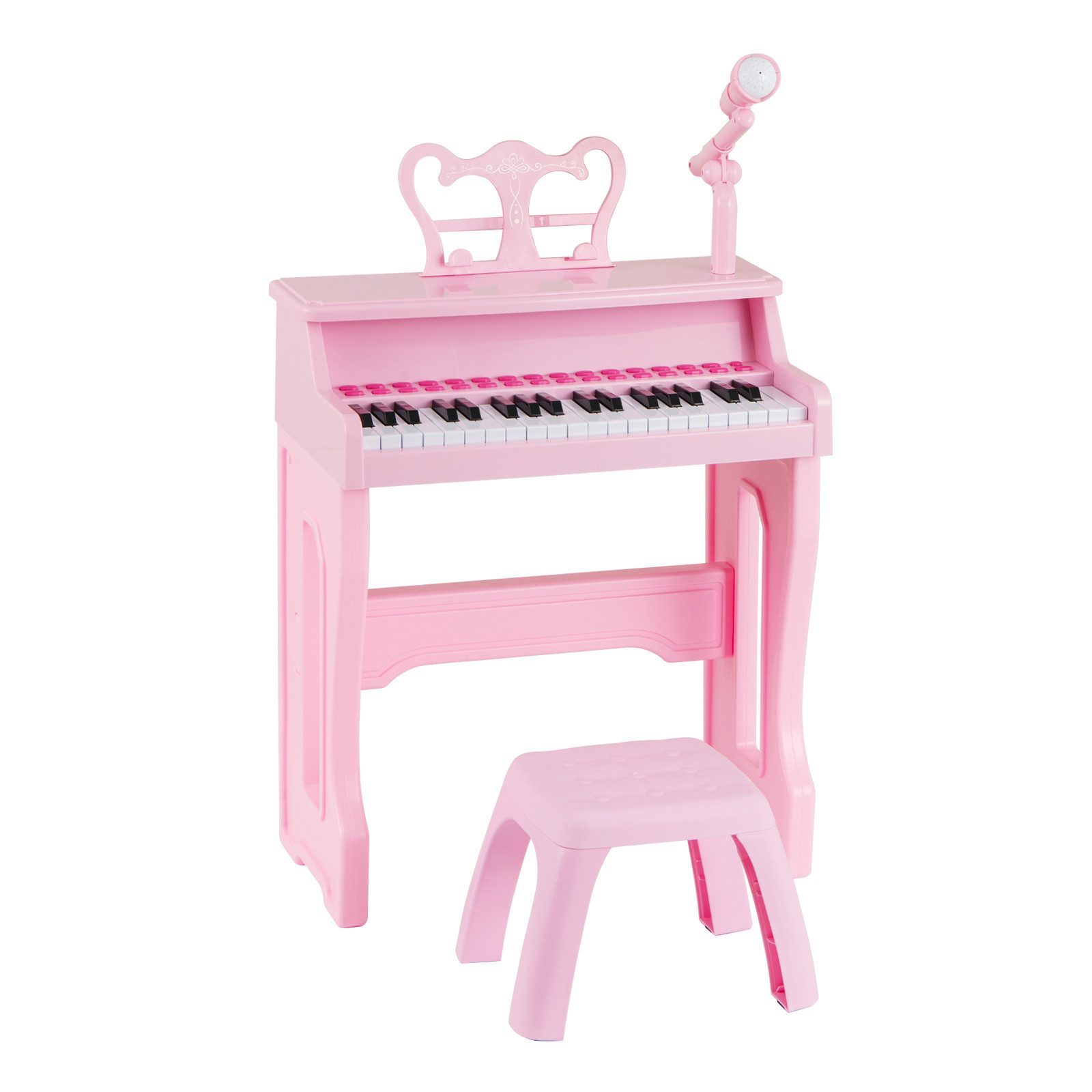 COSTWAY Spielzeug-Musikinstrument 37 Tasten Keyboard, mit Mikrofon