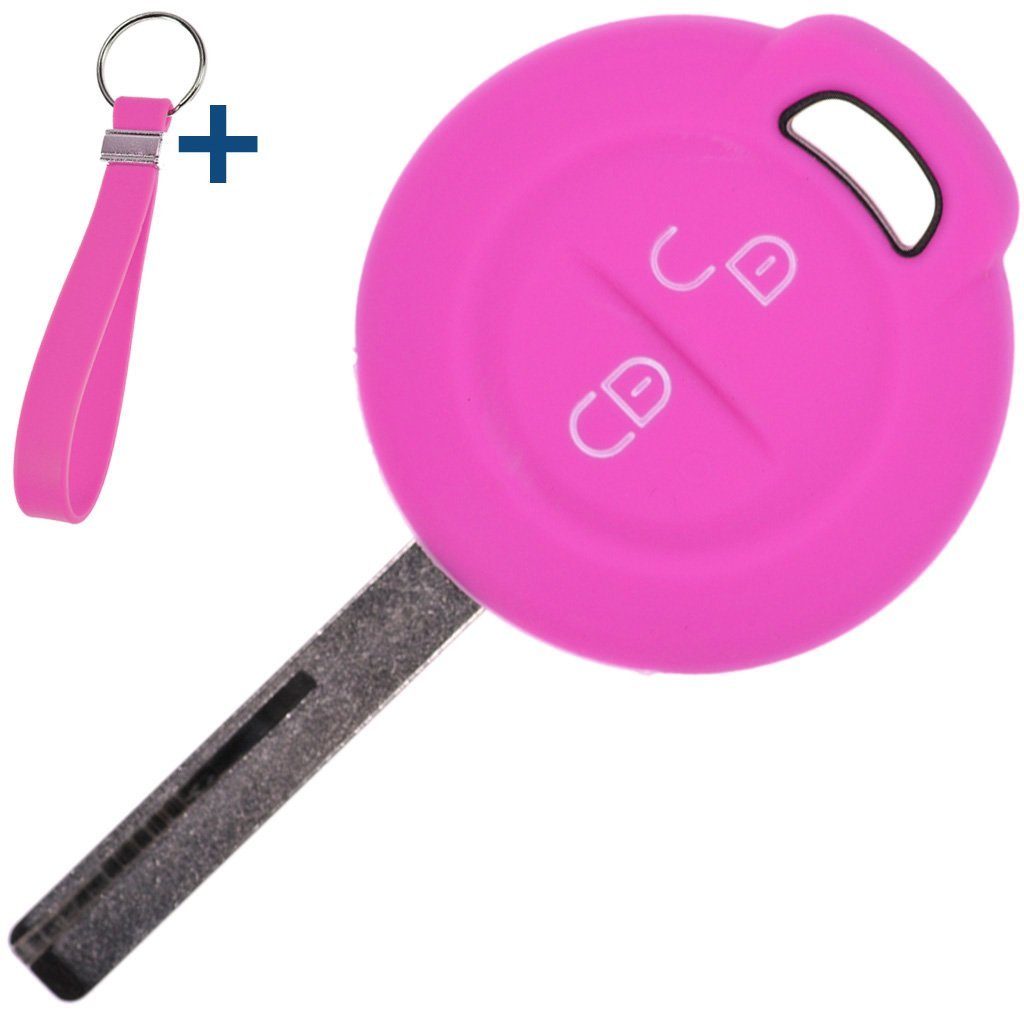 Fernbedienung Schutzhülle Schlüsseltasche für passendem Pink Forfour Funk Schlüsselband, VI mit Autoschlüssel Smart Silikon Mitsubishi Tasten Colt mt-key 454 2