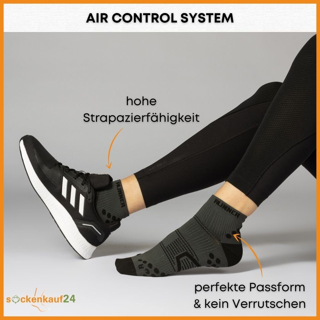 sockenkauf24 Laufsocken low Cut Sportsocken für Herren & Damen Laufsocken Kurz (3-Paar) Atmungsaktive Running Socks 50202P WP