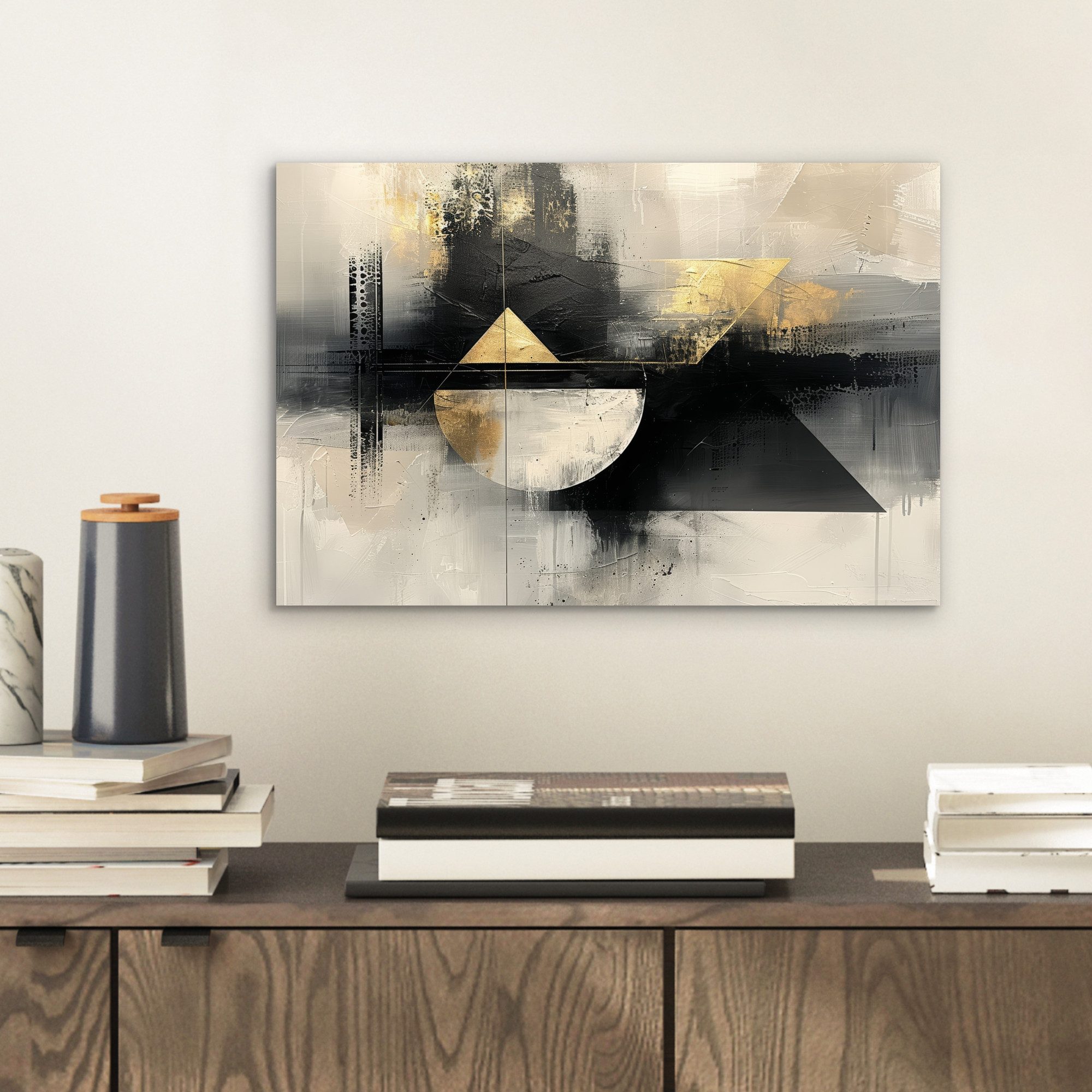 MuchoWow Metallbild Abstrakt - Schwarz - günstig online kaufen
