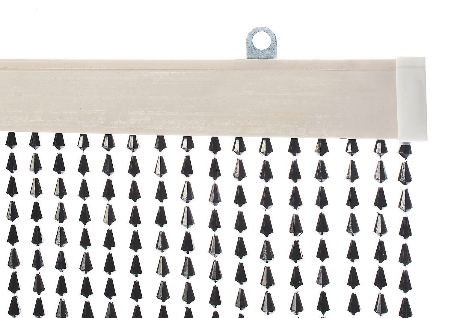 Kobolo Türvorhang Vorhang NERO Kunststoff 72 Stränge 90x200cm (1 St), Ösen – Bild 4 von 5