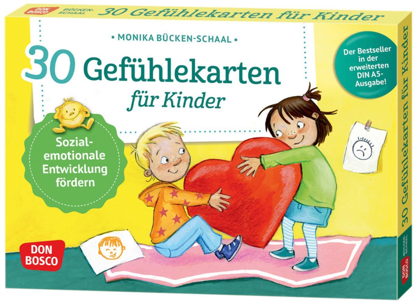 30 Gefühlekarten für Kinder / Monika Bücken-Schaal, Sozial-emotionale Entwicklung fördern. Emotionen beschreiben und ausdrücken. Lösungen finden, Empathie lernen. Mit Impulsfragen. Ideal für Kita, Grundschule & in Therapie
