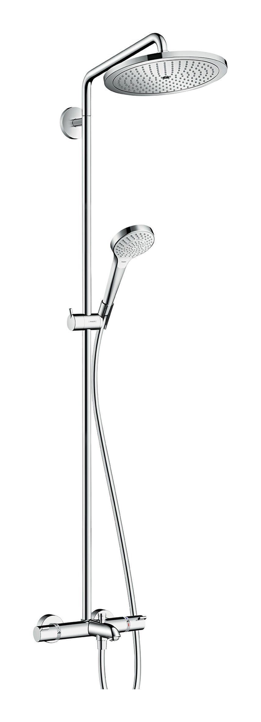 hansgrohe Duschsystem Croma Select S Showerpipe, Höhe 158.4 cm, 280 1jet mit Wannenthermostat - Chrom