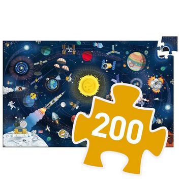DJECO Spiel, DJ07413 Wimmelpuzzle - Der Weltraum + Booklet, 200 Teile