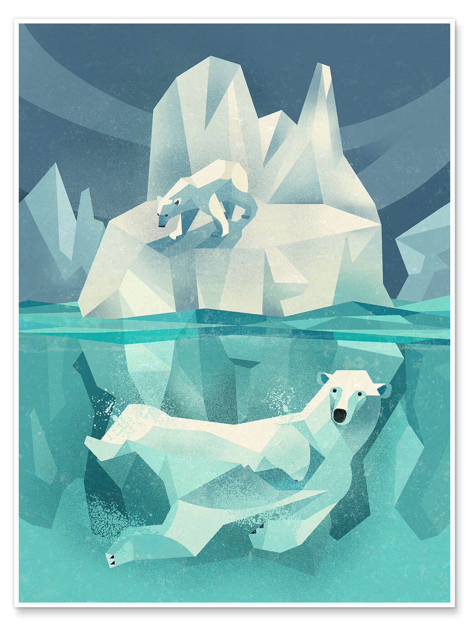 Eisbären Wandbild, Posterlounge
