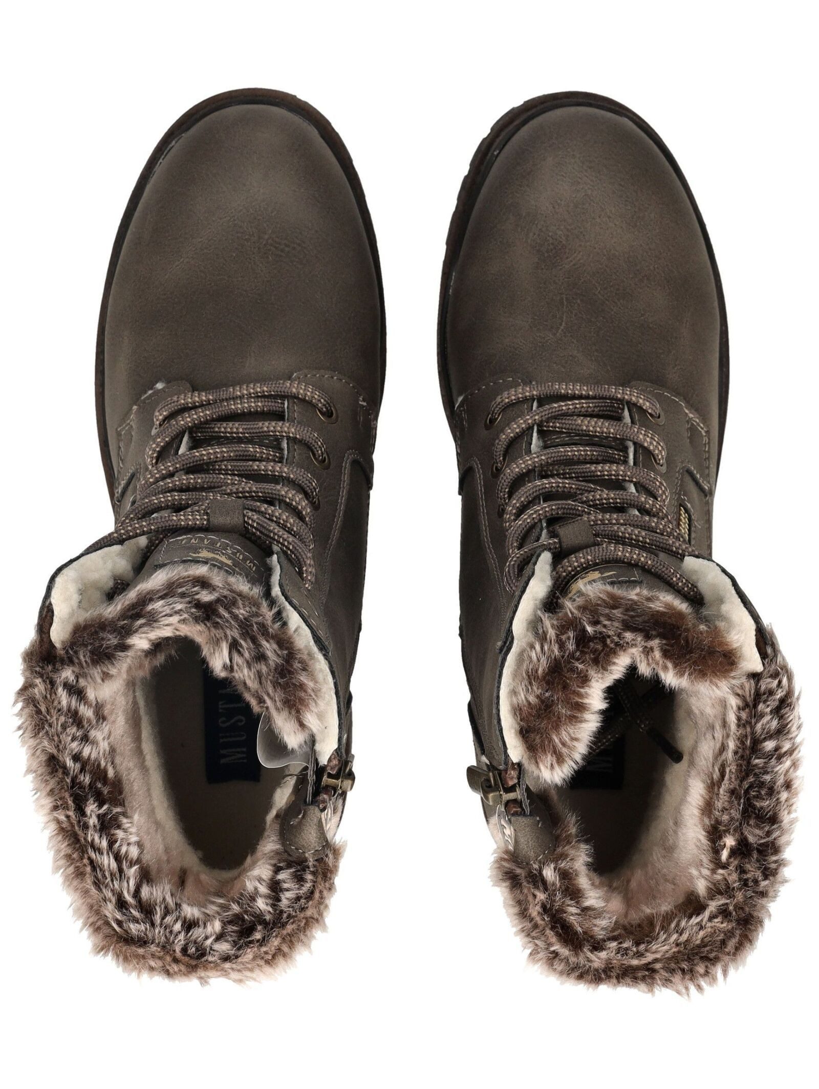 MUSTANG Stiefelette Lederimitat/Textil . High-Heel-Stiefelette